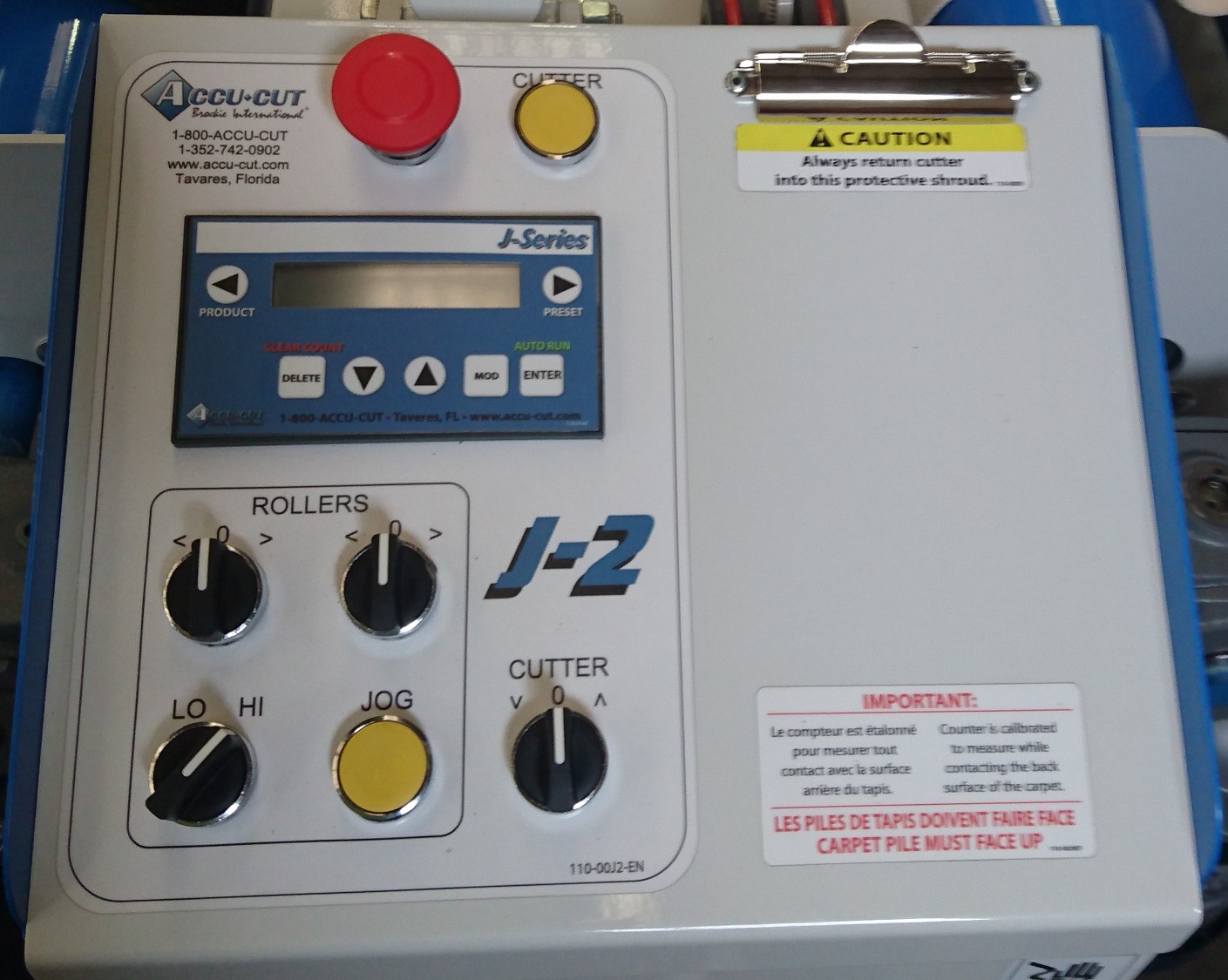Accu-Cut J2 dash