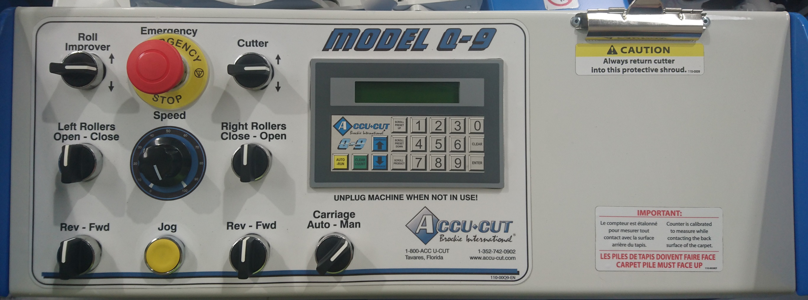 Accu-Cut Q9 dash