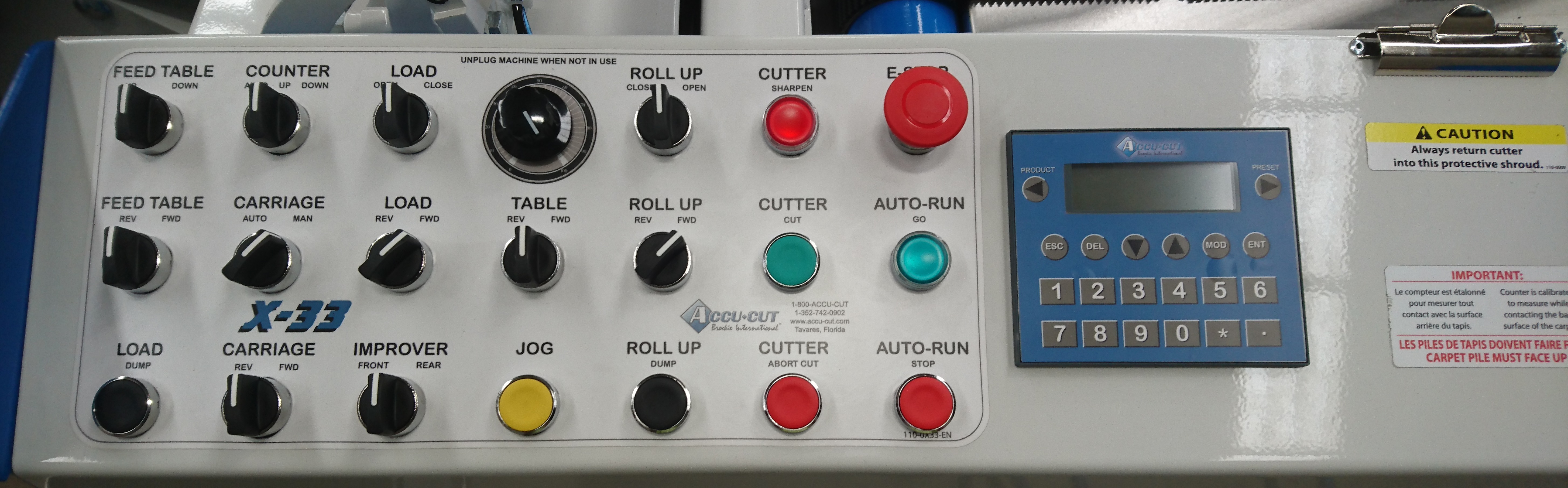 Accu-Cut X33 dash